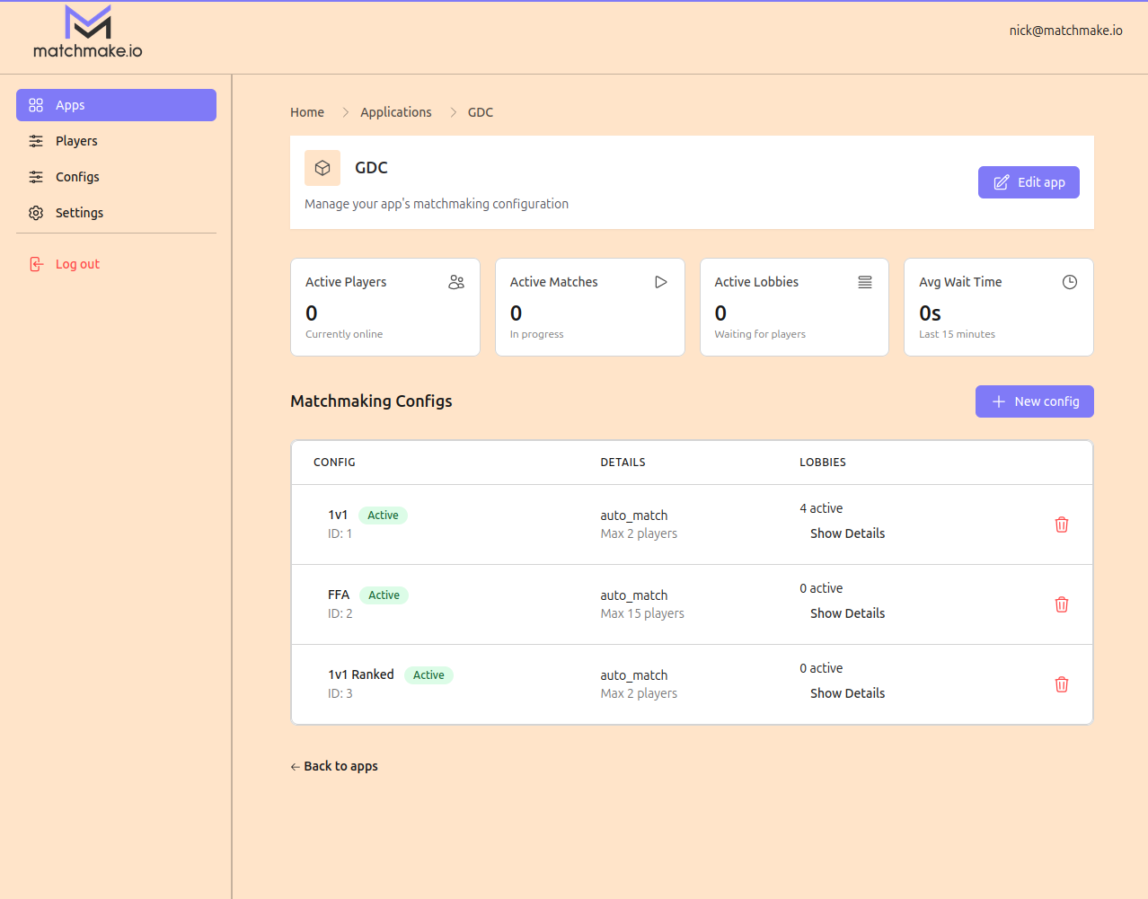 Application Configurations